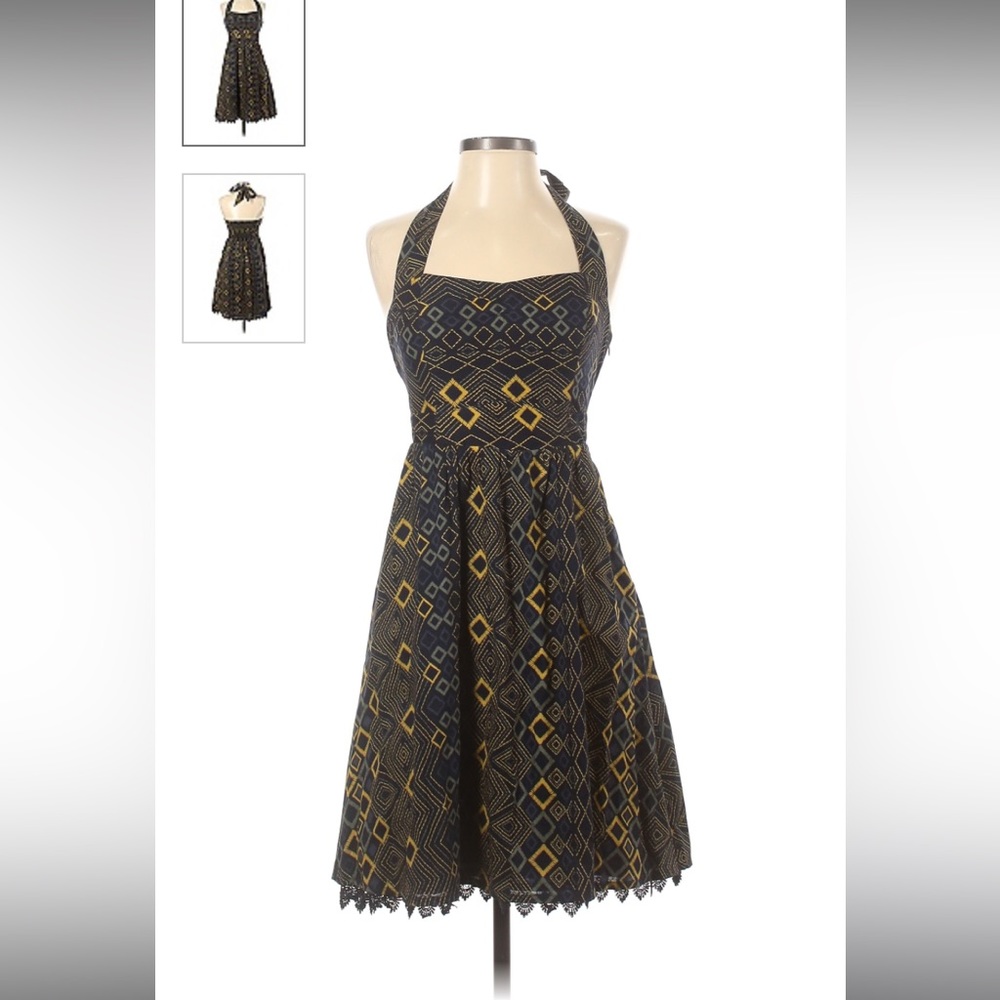 Anthropologie Eden and Esyllte halter dress fit and flare